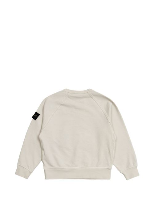 Felpa bambino Stone Island stucco con logo badge STONE ISLAND KIDS | 6100015S0040V0097
